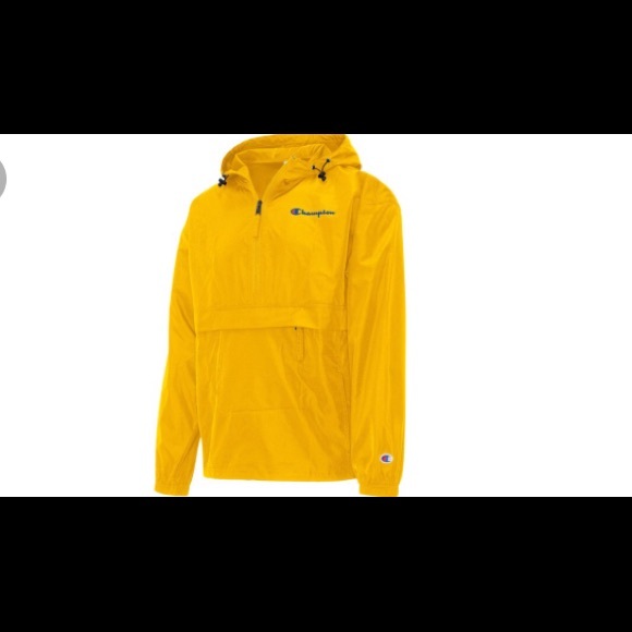 yellow champion windbreaker